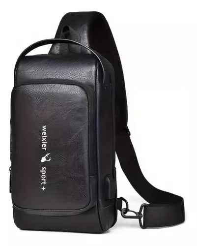 BOLSO DEPORTIVO DE CUERO ANTI ROBO